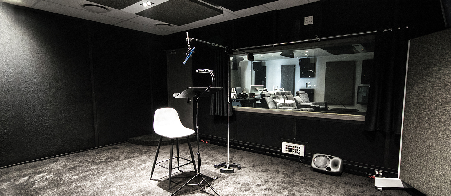 Studio A Audio Recording Booth Microphone High Chair Speaker